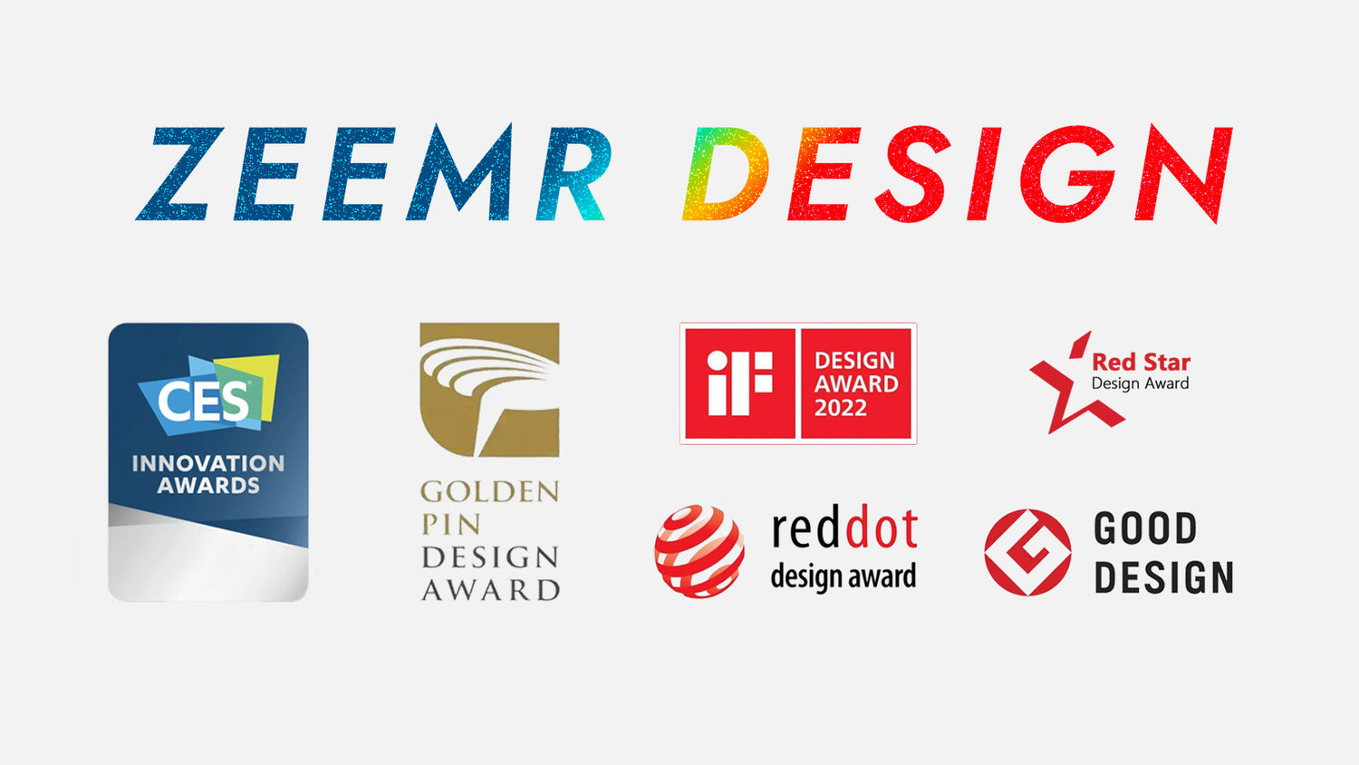 ZEEMR Design, Awards obtained by ZEEMR, CES, Golden Pin, Reddot, Red Star Design Award